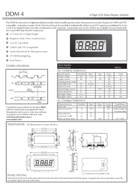 Thumbnail of document Data Sheet - DDM 4 LCD Data Display